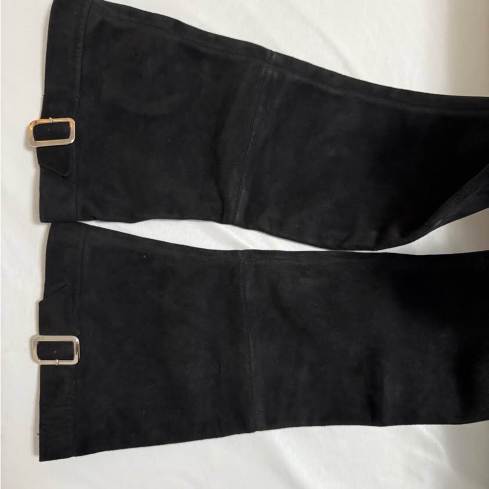 Yves Saint Laurent Black Over-the-Knee Boots - Picture 4 of 6